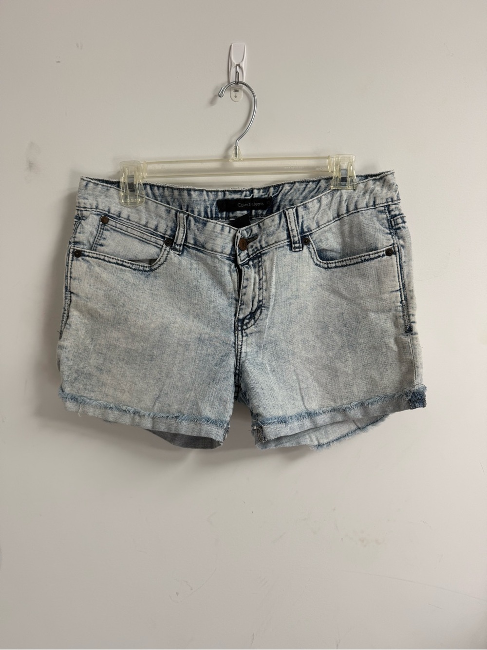 Calvin Klein Light Blue Denim Cutoff Shorts
